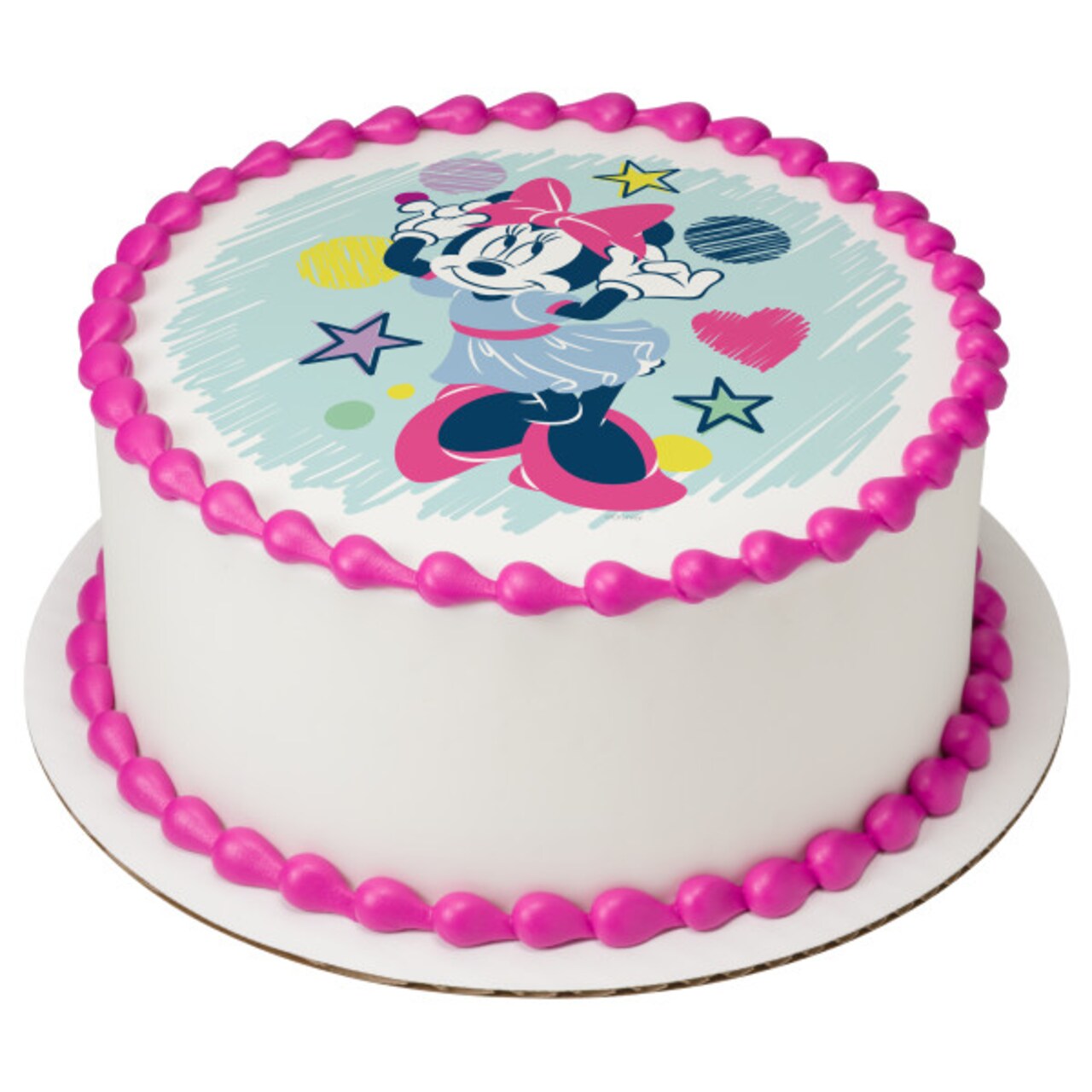 Minnie Mouse Sweet and Cute Edible Cake Topper Image - 7.5" Round